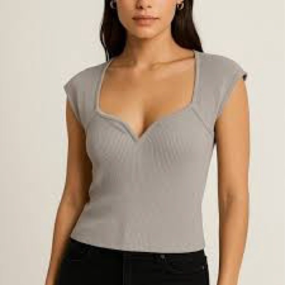 House of Harlow 1960 blue Crop Top